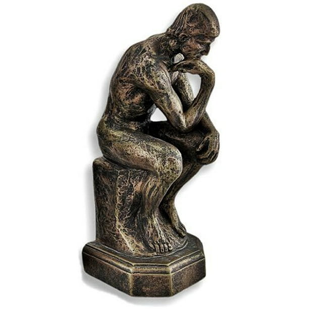 Rodin the Thinker Statue Fine Art Sculpture Male Nude Figure 5 3/4 inches high JFSM.inc 